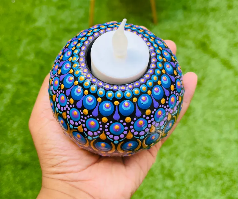 Blue Tea Light Holder