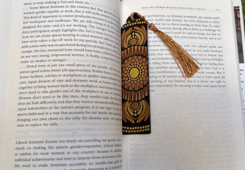 Black & Gold Mandala Bookmark