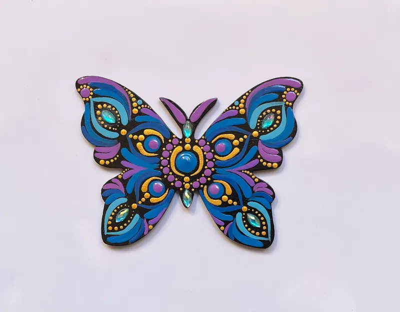 Magnet papillon bleu - 2