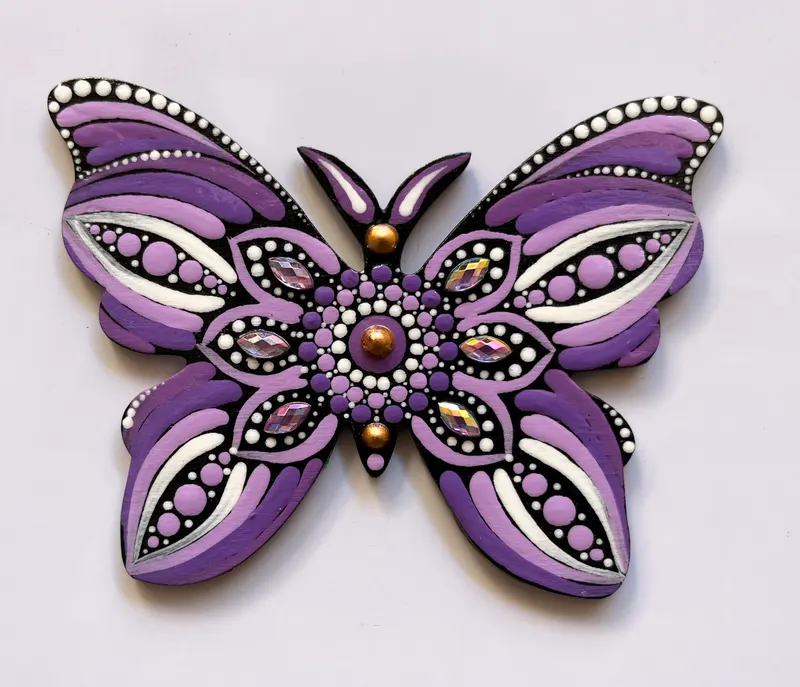 Violet Butterfly Magnet - 2