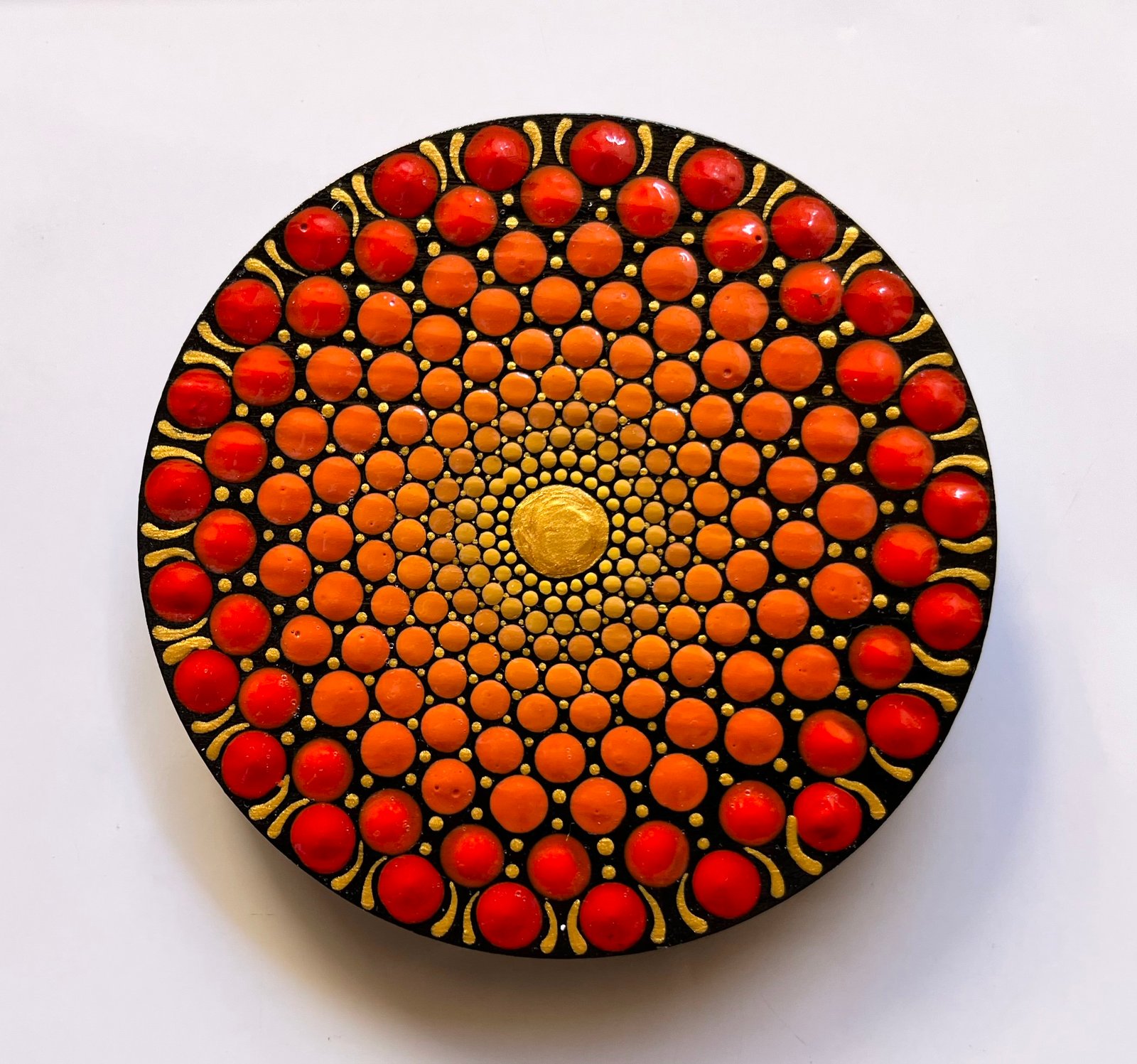 Sacred Geometry Mandala Magnet - Red